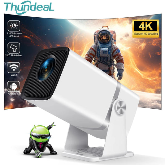 Projetor ThundeaL 4K Full HD FHD TD80W, Android, WiFi, 3D, home theater, projetor portátil